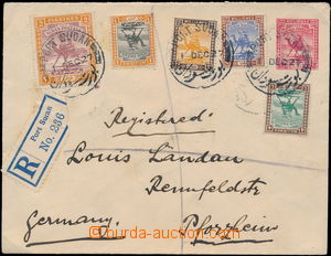 181536 - 1927 postal stationery cover richly uprated with stamps issu