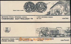 181559 - 1979 stamp-booklet unofficial issue Gottwaldov 79, 2 pcs of,