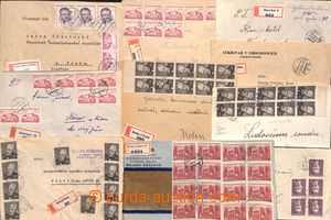 181597 - 1953 comp. 10 pcs of Reg letters, from that 1x only front si
