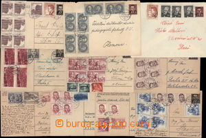 181598 - 1953 comp. 10 pcs of p.stat, from that 8x PC and 2x envelope