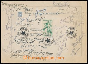 181615 - 1958 FOTBAL/  nálepní list se zn. vydanou k MS v kopané s