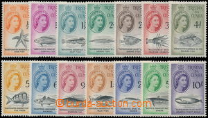 181708 - 1960 SG.42-54, Alžběta II. Mořský život ½P-10Sh; k