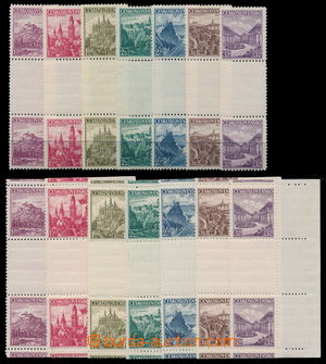 181797 - 1936 Pof.304-310Ms, Krajiny, hrady, města, kompletní řada