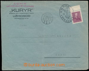 181804 - 1938 occupation  / KHUST  commercial letter franked with Hun
