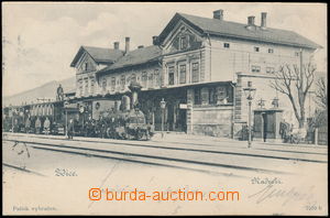181839 - 1900 ZDICE - railway-station - single-view  B/W postcard wit