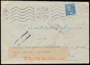 181860 - 1943 VRÁCENÁ ZÁSILKA  dopis zaslaný na Slovensko z pošt