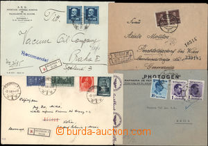 181879 - 1939-43 4 letters, from that 3x Reg, 3x to Bohemia-Moravia, 