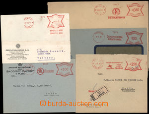 181882 - 1939-41 OVS  sestava 4 dopisů + 1 lístek, vše vyfr. otisk