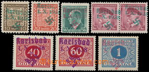 181883 - 1938 KARLSBAD  Mi.2, 3, 7, 9 2x, 34, 36, 37, comp. 8 pcs of 