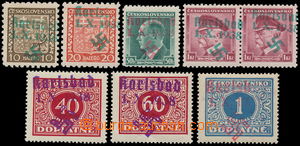 181883 - 1938 KARLSBAD  Mi.2, 3, 7, 9 2x, 34, 36, 37, sestava 8ks zn.