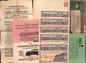 181890 - 1930 interesting comp. of 5 tickets IV. of raffle Družiny C