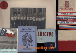181892 - 1920-48 SOKOL  set Sokol artefaktů: 1x document, 1x rukávo