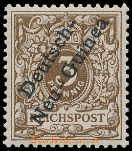 181901 - 1898 DEUTSCH-NEUGUINEA  Mi.1a PF, Reichspost 3Pf tmavě okro