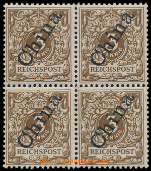 181902 - 1898 Mi.1 II.a + PF, Reichspost 3Pf tmavě okrově hnědá, 