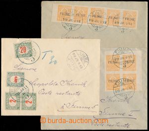 181964 - 1919 3 letters sent in the place POSTE RESTANTE and letter t