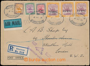 181978 - 1931 R+Let-dopis, 1. let Chartúm - Londýn, se smíšenou f
