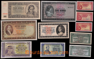 181990 - 1945 Ba.70-72, 75-78, sestava 10ks bankovek, 50Kčs - 1000K