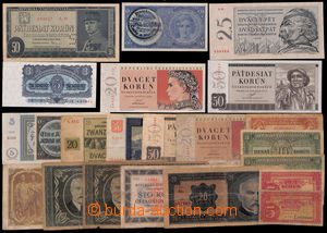 181991 - 1939-58 Ba.81, 83, 85, 93, 95, 28a, sestava 22ks bankovek Č