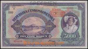 182027 - 1943 Ba.N3, unissued overprint 5000CZK from  year 1920, set 