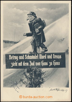 182083 - 1938 PROTIŽIDOVSKÁ PROPAGANDA  čb pohlednice Betrug und S