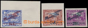 182102 -  Pof.L1-L3, I. provisional air mail stmp., complete set, Pof