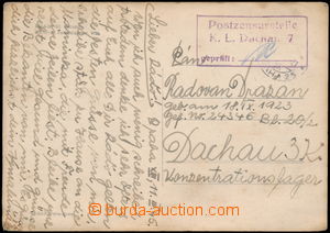 182112 - 1945 KT DACHAU  pohlednice Prahy (!) zaslaná na českého v