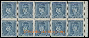 182146 - 1939 Alb.1, Modrý Štefánik 60h, 10-blok s pravým okrajem