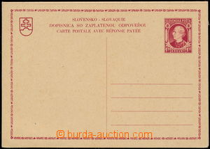 182155 - 1939 CDV5X, chybotisk dvojité dopisnice 1,20Sk v červené 