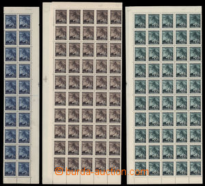 182194 - 1939 Pof.20, 21, 23, Linden Leaves 5h blue, R marginal bnd-o