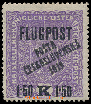 182204 -  Pof.52 II, Letecká 1,50/2K fialová, široký formát, I. 