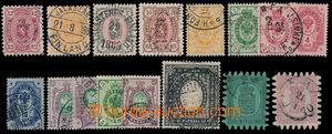 182298 - 1866-1901 selection of 14 used stamps Coat of arms, i.a.: Mi