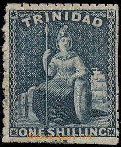 182311 - 1859 SG.44, Britannia 1Sh purple-slate, s jehličkovou perfo
