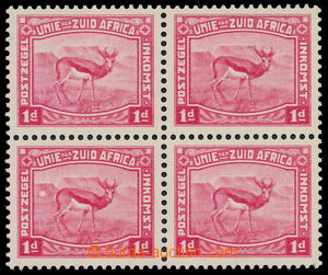 182314 - 1923 ESSAY tzv. Harrison Springbok pro vydání 1926, 4-blok