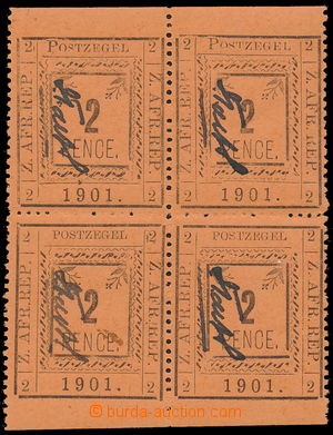 182326 - 1901 PIETERSBURG  SG.29+30, 4-blok 2P oranžová / černá s