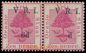 182335 - 1900 Brit. occupation SG.108,108b, pair 6P Oranje Staat carm