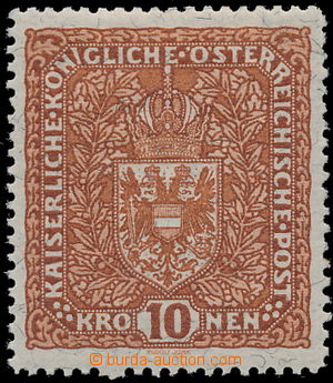 182345 - 1918 UNISSUED  Air 10Kr červeno-hnědá without overprint F