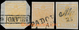 182355 - 1850 Ferch.1HP, 3x 5Cts, yellow ochre, orange yellow and rar