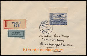 182393 - 1939 R+Let-dopis zaslaný do Francie, vyfr. čs. leteckou p