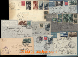 182491 - 1933-1938 6 leteckých dopisů a 1 tiskopis, vyfr. koloniál