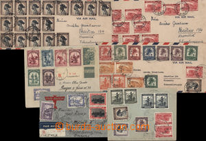 182511 - 1936-1948 6 leteckých dopisů do ČSR s velmi zajímavými 