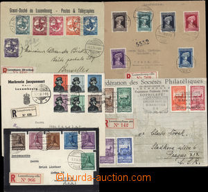 182526 - 1934-1938 5 Reg letters with complete sets - Satzbriefe with