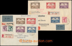 182528 - 1931 2 registered airmail letters, through Köln to Braunsch