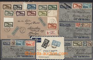 182555 - 1938-1939 5 airmail letters to Olomouc (from company Baťa i