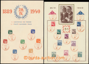 182665 - 1940 2ks různých nálepních listů (1x 2-listový) k výr