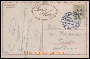 182692 - 1920 POLAND  non-philatelic postcard with Mi. 4, CDS BIELITZ