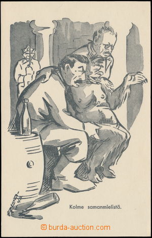 182716 - 1940 FINSKO  protisovětská propaganda, opilý Stalin s Ber