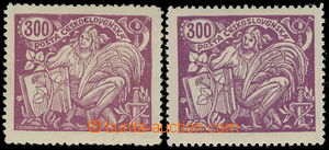 182823 -  Pof.175A, 300h violet, line perforation 13¾;, 2 pcs of