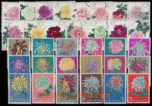 182870 - 1960-64 Mi.570-588, 795-809, Chrysanthemums I-III + Peonies;