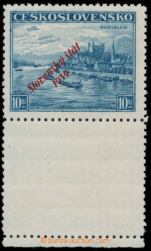 183006 - 1939 Alb.22KD, Bratislava 10Kč, známka s dolním kupónem;
