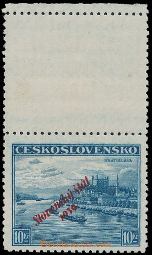 183007 - 1939 Alb.22KH, Bratislava 10Kč, známka s horním kupónem;